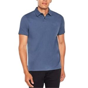Banana Republic Men’s Luxe Touch Performance Short Sleeve Polo Shirt Blue